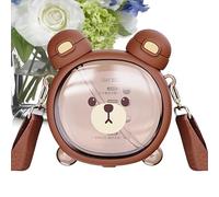 Genérico Vbouteille D'eau Ours Kawaii 750 Ml 16x14.5 Cm - Gourde Paille Anti-fuite Dessin Anime Mignon, Bouteille Boisson Portable Scolaire Voyage Randonnee Enfant Cadeau Hydratation