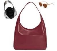 Genérico Vegan PU Leather Trendy Soft Tote Bag, Large Capacity Casual Underarm Handbag for Women, Waterproof Simple Shoulder Bag