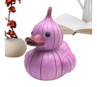 Genérico Vegetable Resin Ducks - Realistic Funny Cute Decoration Set, Indoor Small Duck Sculpture Ornament, Shelf Mantelpiece Living Room Bedroom Car Dashboard Decor 2.95x2.95x2.36 Inch Display Piece