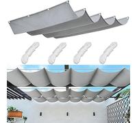 Genérico Vela De Sombra Retráctil E Impermeable, Cubierta De Sombra Ondulada Ajustable con Cuerda Ojales, Toldo De Lona con Protección Solar Bloqueo UV para Patio, Verandas,A3,0.9x3M(BxL)
