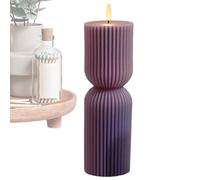 Genérico Vela Eléctrica - Luz Cálida Segura para Niños y Mascotas | Vela Electrónica Con Revestimiento Acanalado - Para Mesa De Comedor, Repisa Chimenea, Alféizar, Estantería, Baño, Yoga Y Meditación