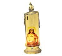 Generico Vela sin llama - 7.2x2.48 LED sin llama Vela de oración devocional, vela de oración LED Jesús | Oraciones devocionales religiosas, cristianas religiosas festivas para el