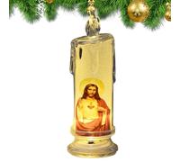Genérico Vela sin llama de oración de serenidad,Vela de oración LED sin llama | Velas Religiosas LED - de devocional, velas religiosas, velas festivas para el hogar de escritorio