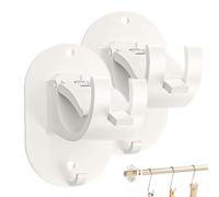 Generico Velas de 2 piezas gancho 'barra - Soporte para cortinas de coche adhesivas | Duty Gravy NE DRILL TERNAIN Barras Brandetts, 8 x 5 x 4 cm Reutilizable CENSIÓN REAPPIO RICATO RISA para baño y