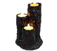 Genérico Velas LED Halloween Troncos De Árbol Con Resina LED Sin Llama