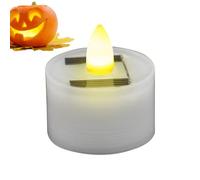 Genérico Velas Solares Exterior | Velas Sin Llama con Efecto Parpadeo - Luces LED Impermeables para Halloween Jardín Exterior Fiestas Navidad Bodas Restaurantes Hogar