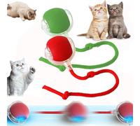 Genérico Veluna Pelota Gatos, Veluna Pets Interactive Cat Toys, 360° Smart Automatic Rolling Cat Toy Ball, Three Modes, Fast Charging and Long Lasting, Cat Toy Interactive for All Cats (Red+Green)