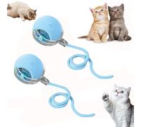 Genérico Veluna Pelota Gatos, Veluna Pets Interactive Cat Toys, 360° Smart Automatic Rolling Cat Toy Ball, Three Modes, Fast Charging and Long Lasting, Cat Toy Interactive for All Cats (Blue 2PCS)