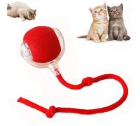 Genérico Veluna Pelota Gatos, Veluna Pets Pelota Viva Tres Modos, Diversión Que Reduce el Estrés Duradera y Resistente Carga Rápida y Larga Duración Adaptable a Todo Tipo de Suelos y Gatitos (Rojo)