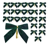 Genérico Velvet Bow - 3.5x3.5in Velvet Bow Soft Texture & Festive Look | Multi-Use Holiday Decoration Bows, Christmas Tree Ornaments For Wreaths, Packaging, Cookie Bags, Festive Crafts