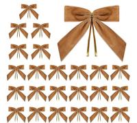 Genérico Velvet Bow - 3.5x3.5in Velvet Bow Soft Texture & Festive Look | Multi-Use Holiday Decoration Bows, Christmas Tree Ornaments For Wreaths, Packaging, Cookie Bags, Festive Crafts