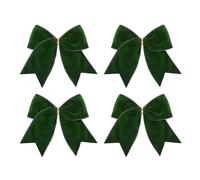 Genérico Velvet Christmas Bows - Holiday Décor Set, Large Christmas Tree Bow Decoration, Vibrant Holiday for Wreath, Window, Door, Wall, Stairs, Fence, Home, Work, Party, 5.91x5.91 Inches