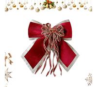 Generico Velvet Christmas Tree Bows - Vintage Ribbon | Elegant Velvet Christmas Tree Bow Ornaments, Holiday, Wedding, Indoor or Outdoor Decor, Ideal for Office, Farmhouse, Wreaths, Garland, Mantel,