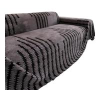 Genérico Velvet Couch Cover for Two Seater - Washable Sofa Protector, Non Slip Pet Friendly Furniture Cover for Sofa | Soft Anti Slip Velvet Couch Covers for Home Bedroom Apartment Office Hotel