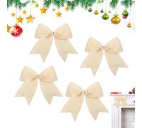 Genérico Velvet Holiday Bows - Christmas Tree Decor for Wreath Window Door | Velvet Fabric with Soft Texture, 4 Piece Set, Seasonal Party Decoration, Home Office Styling Accent