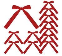 Genérico Velvet Ribbon Wreath Bows, Velvet Ribbon Bows Decor, Christmas Red Bow, Christmas Velvet-Ornament Bow for Front Door, Garland, Stairs, Fireplace