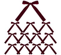 Genérico Velvet Ribbon Wreath Bows, Velvet Ribbon Bows Decor, Christmas Red Bow, Christmas Velvet-Ornament Bow for Front Door, Garland, Stairs, Fireplace