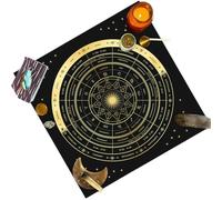 Genérico Velvet Tarot Altar Cloth - Short Plush 49x49cm 75x75cm | Square Astrology Oracle Tablecloth, Divination Reading Pad | For Tarot Ritual Meditation Spiritual Use