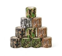 Genérico Venda Adhesiva 10 Unidades 5cm x 4.5m, Venda Elástica de Tela no Tejida, Sin Residuos, Flexible para Exterior, Camping, Equipo(HS)