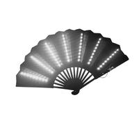 Genérico Ventaglio - Ventilatore Pieghevole LED Luminoso | Accessorio Festa Notturna Disco Palcoscenico Bar Club | Gadget Colorato Portatile Danza Spettacolo Show Estivo Ideale Per Eventi Musicali