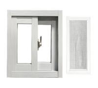 Genérico Ventana Corrediza Horizontal de Aluminio con Vidrio y Pantalla Ventana de Casa Móvil para Ventilar Ventana Repuesto para Baño Cobertizo Cocina Sótano(100x150 cm=39"x59")