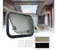 Genérico Ventana de concesión para Carrito de Comida con Puerta de toldo, Ventana corrediza de aleación de Aluminio, ventilación Lateral para RV, Ventana de Empuje Externa, Ventana Lateral para RV,