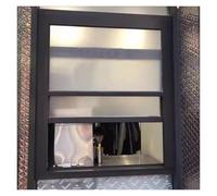 Genérico Ventana de concesión para Carrito de Comida con Puerta de toldo, Ventana corrediza de aleación de Aluminio, Ventana de Servicio de Aluminio para Camiones - Ventana corrediza Vertical con Vid