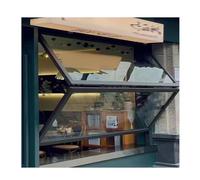 Genérico Ventana de concesión para Carrito de Comida con Puerta de toldo, Ventana corrediza de aleación de Aluminio, Ventana de concesión, Ventana de Servicio de camión de Comida de aleación de alumi