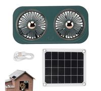 Generico Ventana de hangar solar, ventilador de perros, ventilador de una casa para gatos al aire libre, con una batería agotada por mal tiempo eficiente para el sótano del GRrange de etiqueta en Ser