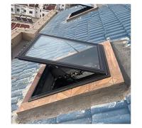 Genérico Ventana de Techo, trampilla de ático de 50 x 66 cm con Vidrio Templado de 2 cm de Espesor, Sello de Goma, 2 amortiguadores de Gas y manija giratoria de 90°: Cubierta Duradera para Salida de