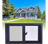 Genérico Ventana de ventilación giratoria, Ventana corrediza de Aluminio con mosquitera de Repuesto, Vidrio Templado, diseño de Montaje Empotrado para gallinero, casa de Aves, Garaje, Salida de emerg