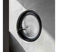 Genérico Ventana de ventilación giratoria, Ventana Redonda Tipo Ojo de Buey de 25 cm (10 Pulgadas) con Cerradura, Estilo abatible con rotación de 360° y manija, reemplazo Moderno en Color Negro para