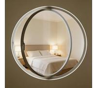Genérico Ventana de ventilación giratoria, Ventana Redonda Tipo Ojo de Buey giratoria de 360° - Marco de Aluminio con Manilla, Cristal Templado de 5 mm, Ideal para la ventilación de hogares, hoteles,
