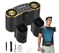 Generico Ventilador Clip para cinturón,Circulador de Aire Recargable USB | Ventilador De Vida Con Luz Para Camping Playa Viaje Obras