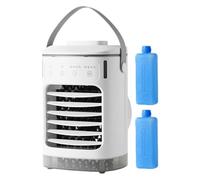 Genérico Ventilador de Aire Acondicionado - Ventilador Personal USB Portátil Recargable | 4 Velocidades Silencioso con Temporizador Pequeño Electrodoméstico para Dormitorio Oficina Sala