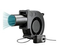 Genérico Ventilador De Barbacoa,Ventilador Inflable Ajustable de 12V con Controlador de Velocidad Variable | de Aire | para Estufa de Leña Chimenea Parrilla Forja Camping Cocina Exterior Ventilación