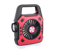 Generico Ventilador De Camping Portátil,Dispositivo De Enfriamiento Recargable - Ventilador Y Luz Para Camping - Para Camper Van RV Viaje Al Aire Libre Coche Playa Uso Doméstico Camión