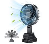 Genérico Ventilador De Camping | Ventilador Portátil Con Batería | Soplador Sin Cable para Camping, Golf, Navegación, Viaje, Tienda de Campaña, Autocaravana, Hogar, Actividades al Aire Libre