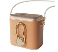 Genérico Ventilador De Cintura Portátil | Ventilador De Cuello Pequeño Refrescante Y Manual - Funciona Con Batería Con Bolsa Y Cordón Para Adultos Y Niños Para Viajar
