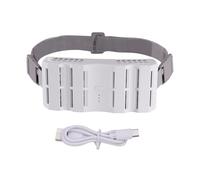 Genérico Ventilador De Cintura Refrescante - Aire Personal Refrescante Con Cinturón - Recargable Doble Flujo 3 Velocidades para Exterior Deporte Trabajo Hombre Mujer Verano Ciclismo Construcción