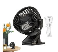 Genérico Ventilador de clip USB recargable: ventilador portátil pequeño, ventiledor eléctrico silencioso, ventiledor de dormitorios multifuncionales | Dispositivo de enfriamiento para oficina