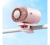 Genérico Ventilador de Coche Desmontable con Pantalla LED - Rotación de 360°, 199 Velocidades Ajustables, Carga USB, Refrigeración a 16 °C, Abrazadera de Fijación Ancha, Batería de 2000 mAh