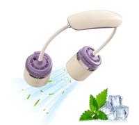 Genérico Ventilador De Cuello | Plegable Silencioso de Doble Cabezal | Ventilador Personal Manos Libres con Batería - Para Viajes, Aire Libre, Verano, Deportes, Trabajo, Oficina, Niños, Mujeres, Papá