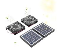 Generico Ventilador de escape de energía solar, ventilación gallinero de energía solar | Impermeable 10 W de alta velocidad para perros, invernaderos, ventanas, casetas para animales gallineros