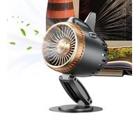 Genérico ventilador de escritorio motor de avión | 5 velocidades, rotación 360° recargable, ventilador de oficina, modelo de motor decorativo, para dormitorio salón de acampada, senderismo