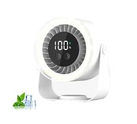 Genérico Ventilador de escritorio USB, silencioso, para dormir, de pared, con 10 velocidades ajustables, batería recargable de 3600 mAh, con carga USB, ideal para oficina y hogar (White)