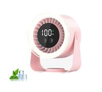 Genérico Ventilador de escritorio USB, silencioso, para dormir, de pared, con 10 velocidades ajustables, batería recargable de 3600 mAh, con carga USB, ideal para oficina y hogar (Pink)