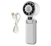 Genérico Ventilador de Mano Portátil 3600mAh - Mini Ventilador USB 16cm | Mini pasta, silenciosa 5 velocidades, refrigeración Turbo plegable, refrigerador, oficina, viajes, Camping, deporte, hogar