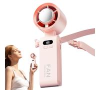 Generico Ventilador de mano portátil - Aire acondicionado de alta velocidad, refrigeración | Recargable por USB para coche, camping, viaje, escuela, casa, cocina, ajuste de velocidad fina, juego de