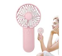Generico Ventilador de mano recargable | Ventilador USB de 3 velocidades - con gancho, batería de 1200 mAh, silencioso, portátil para viajes, 3500 - 6500 RPM | Para niños, adultos, estudiantes, viajes